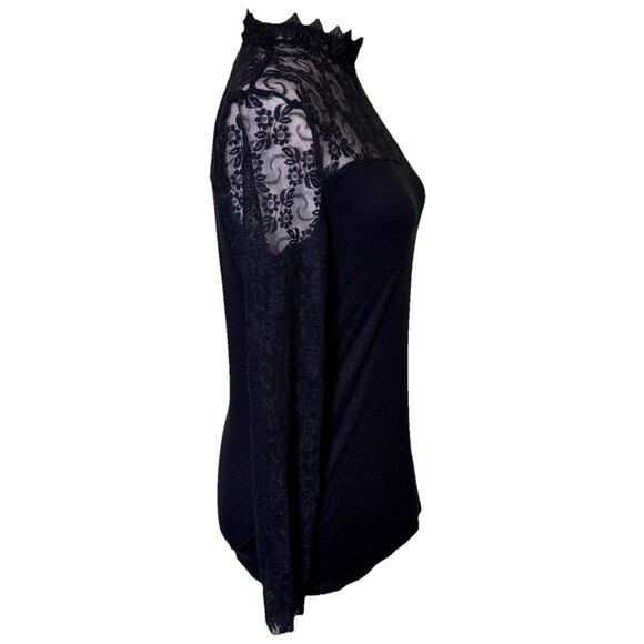 International Concepts Women's Gothic Victorian Elegant Black Lace High Neck Med - Picture 4 of 8